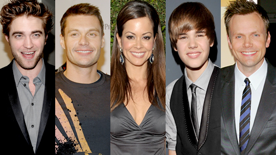 Robert Pattinson, Ryan Seacrest, Brooke Burke, Justin Bieber, Joel McHale Robert Pattinson, Ryan Seacrest, Brooke Burke, Justin Bieber, Joel McHale